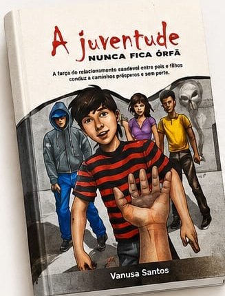 Capa do livro A juventude nunca fica órfã de Vanusa Santos